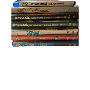 Batman Brave Bold Wonder Woman Batman Superman DVDs Blu Ray Crusaders Lot Of 7